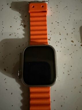 Orange Silicone Strap Smartwatch - Unbranded   I watch